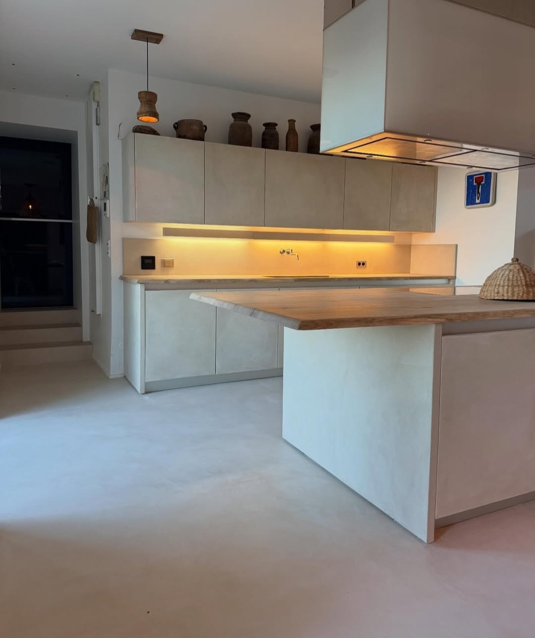 Réalisation béton ciré cuisine Lyon