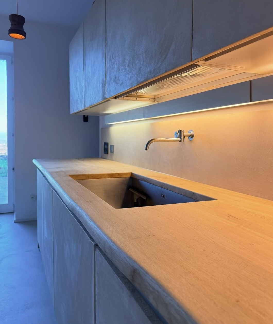 Réalisation cuisine béton ciré Lyon