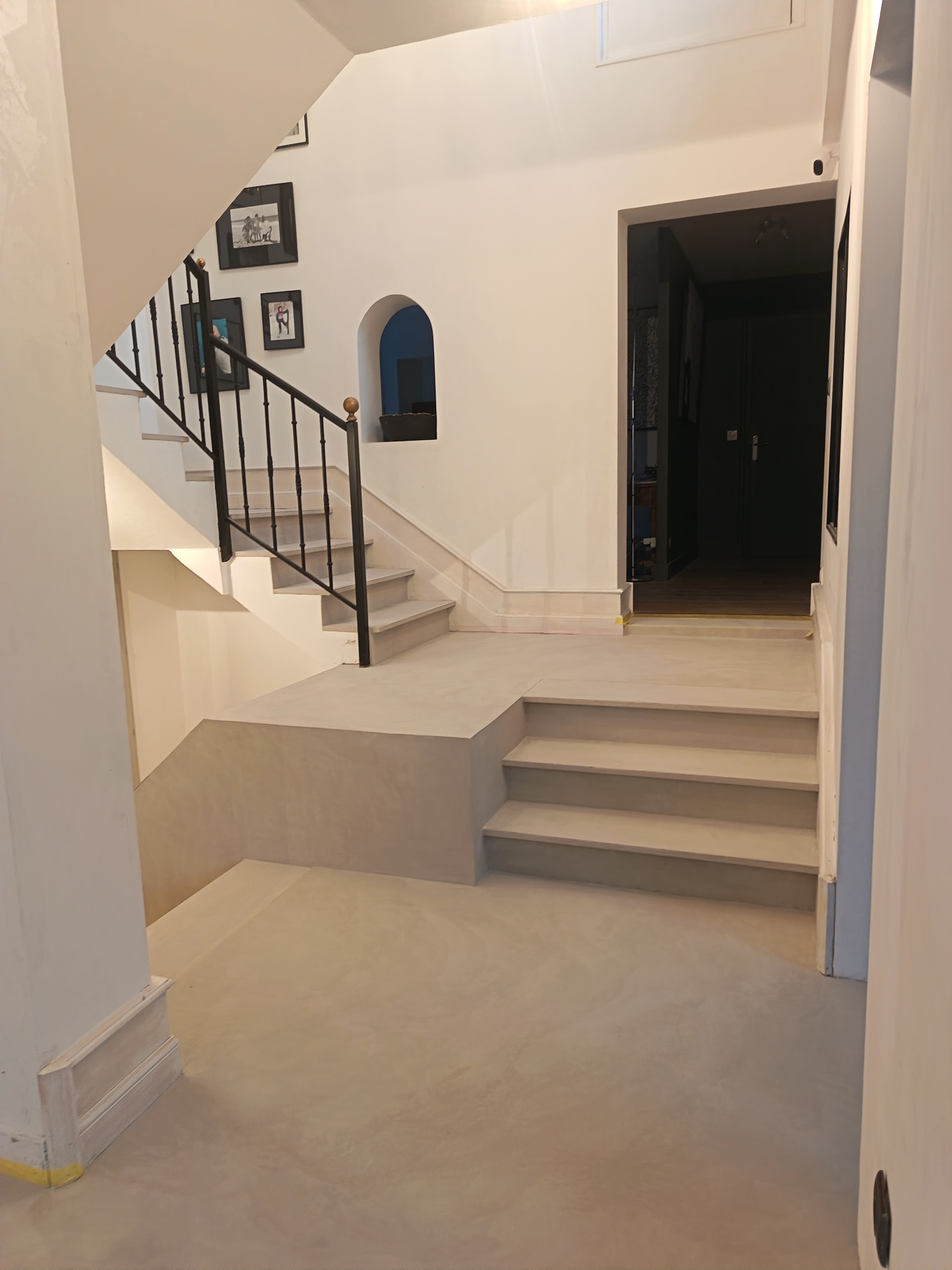 Escalier après pose béton ciré