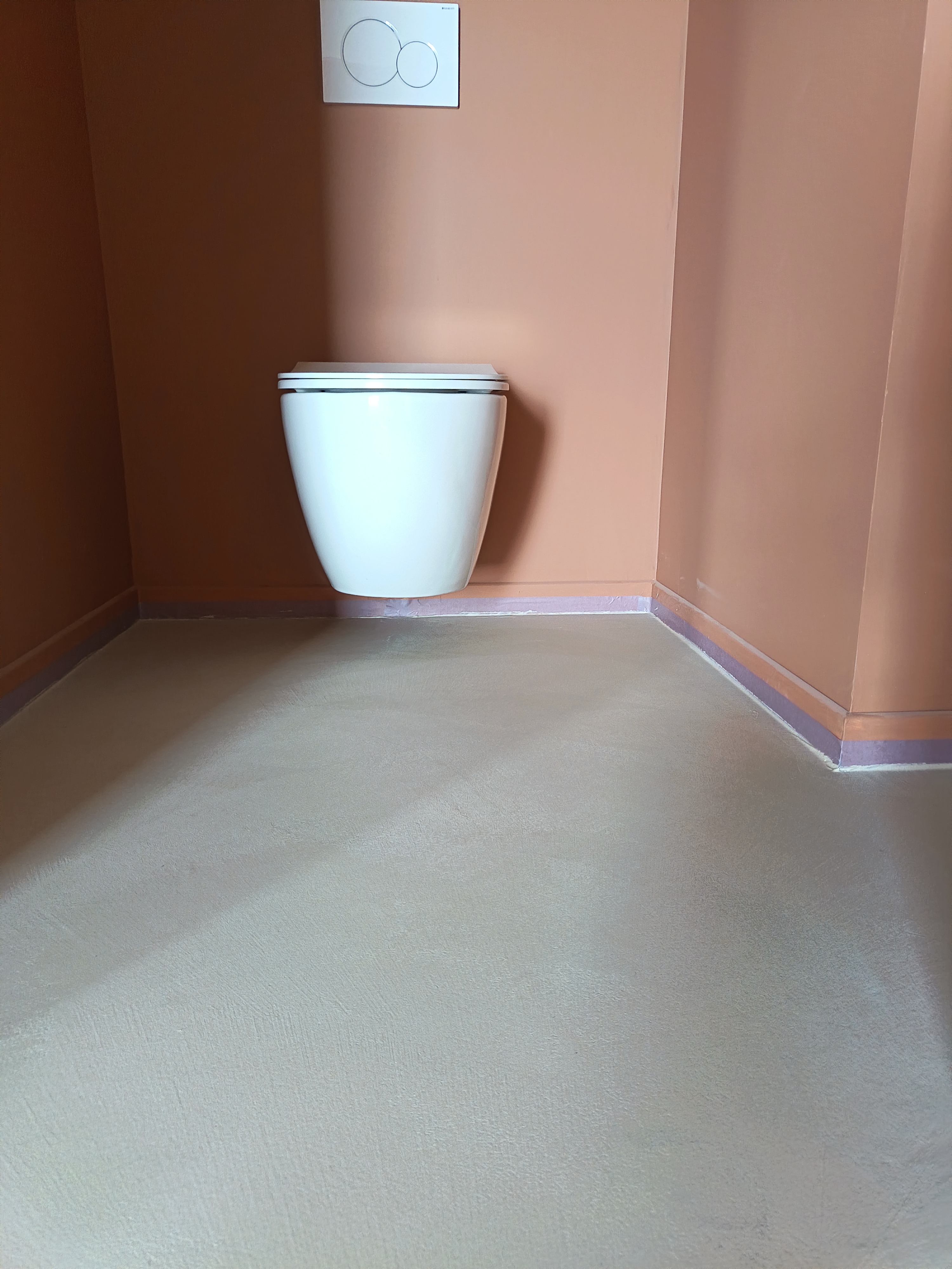 Réalisation béton ciré salle de bain Lyon